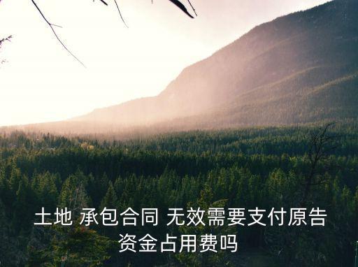  土地 承包合同 無效需要支付原告資金占用費(fèi)嗎