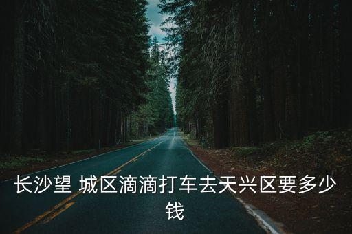 長(zhǎng)沙望 城區(qū)滴滴打車去天興區(qū)要多少錢