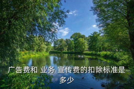 廣告費和 業(yè)務 宣傳費的扣除標準是多少