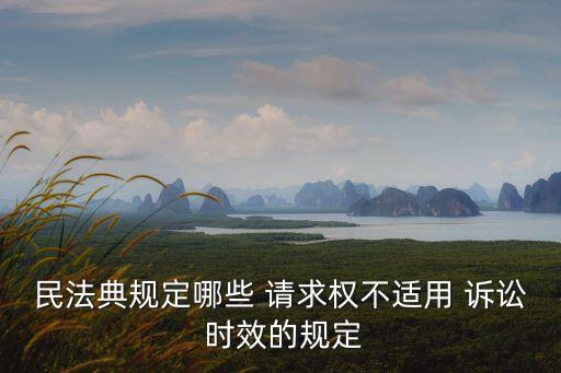 民法典規(guī)定哪些 請求權不適用 訴訟 時效的規(guī)定