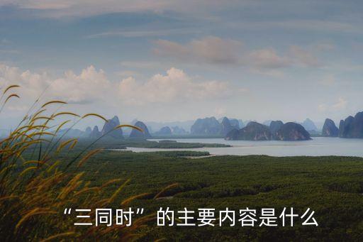 “三同時(shí)”的主要內(nèi)容是什么