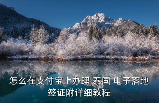 泰國電子簽