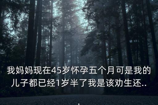 我媽媽現(xiàn)在45歲懷孕五個月可是我的兒子都已經(jīng)1歲半了我是該勸生還...