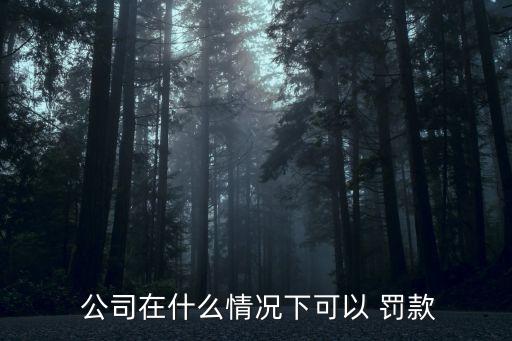 公司罰款