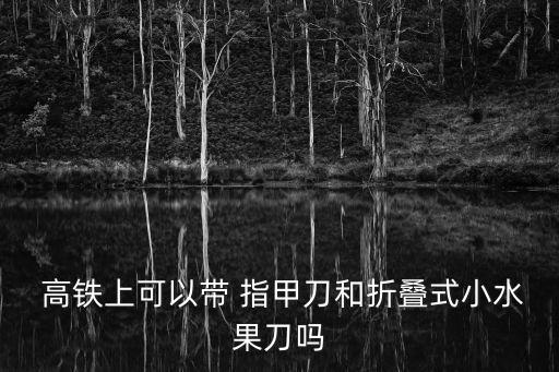  高鐵上可以帶 指甲刀和折疊式小水果刀嗎