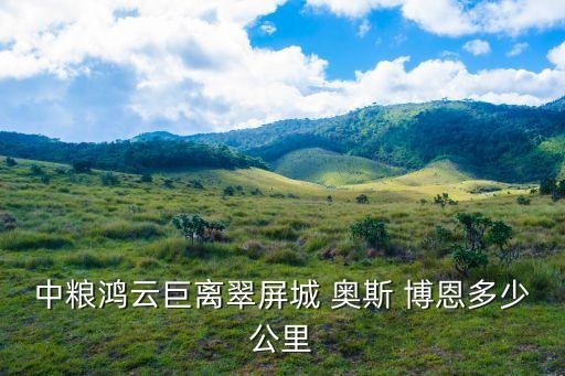 中糧鴻云巨離翠屏城 奧斯 博恩多少公里