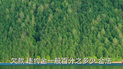 欠款 違約金一般百分之多少 合法