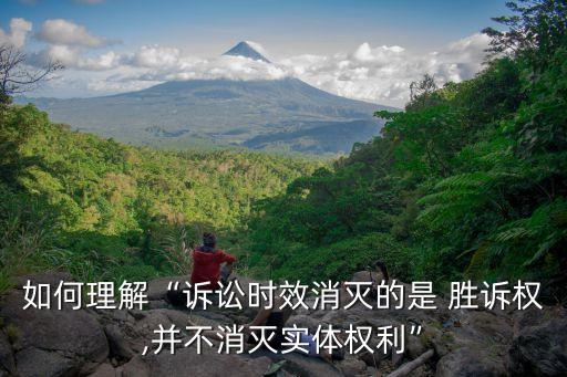 如何理解“訴訟時(shí)效消滅的是 勝訴權(quán),并不消滅實(shí)體權(quán)利”