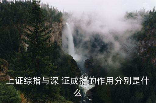 上證綜指與深 證成指的作用分別是什么
