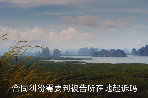  合同糾紛需要到被告所在地起訴嗎