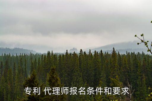  專利 代理師報(bào)名條件和要求