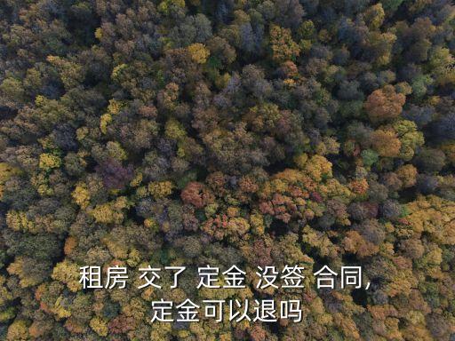 租房交了定金沒(méi)簽合同還能退嗎,租房簽合同前交定金