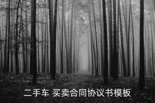 二手車 買賣合同協(xié)議書模板