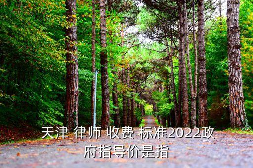  天津 律師 收費(fèi) 標(biāo)準(zhǔn)2022政府指導(dǎo)價(jià)是指