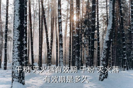 干粉 滅火器有效期 干粉 滅火器有效期是多久