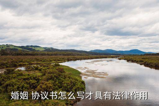 婚姻 協(xié)議書怎么寫才具有法律作用