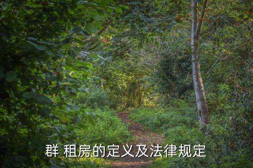 群 租房的定義及法律規(guī)定