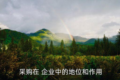  采購在 企業(yè)中的地位和作用