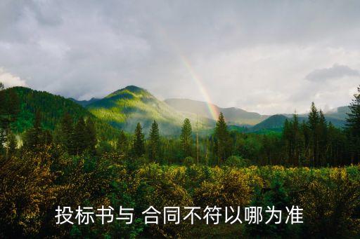 投標(biāo)書與 合同不符以哪為準(zhǔn)