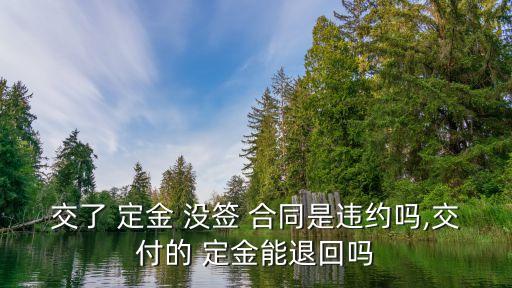 交了 定金 沒簽 合同是違約嗎,交付的 定金能退回嗎