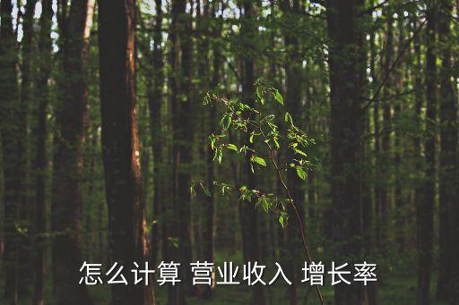 怎么計(jì)算 營業(yè)收入 增長率
