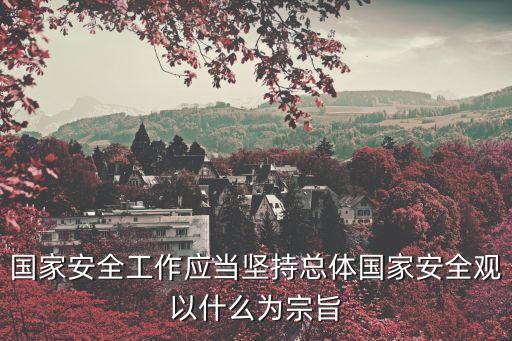 國家安全工作應(yīng)當(dāng)堅持總體國家安全觀以什么為宗旨