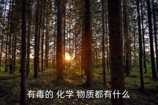 有毒的 化學(xué) 物質(zhì)都有什么