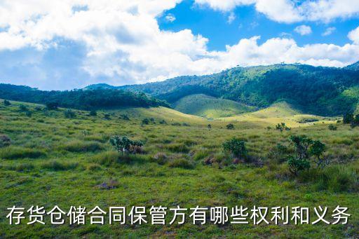 存貨倉儲合同保管方有哪些權利和義務