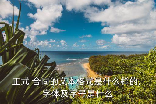正規(guī)合同模板字體,農村土地承包合同模板字體說明