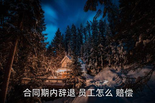  合同期內(nèi)辭退 員工怎么 賠償