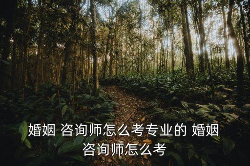  婚姻 咨詢師怎么考專業(yè)的 婚姻 咨詢師怎么考