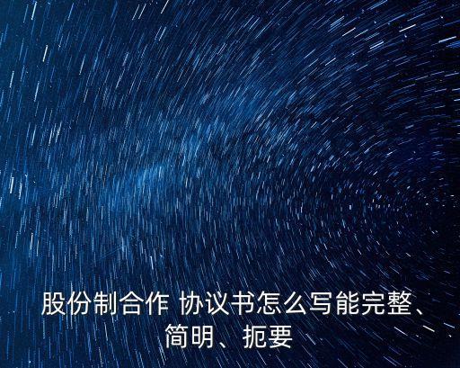 股份占比協(xié)議書模板,二人合伙人股權(quán)分配方案