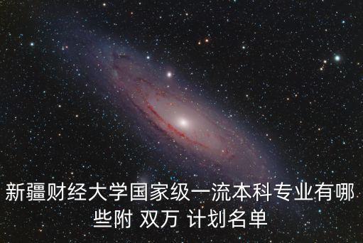 新疆財經(jīng)大學(xué)國家級一流本科專業(yè)有哪些附 雙萬 計劃名單