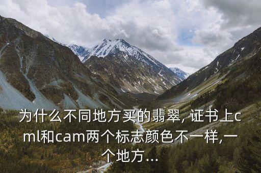 為什么不同地方買的翡翠, 證書(shū)上cml和cam兩個(gè)標(biāo)志顏色不一樣,一個(gè)地方...