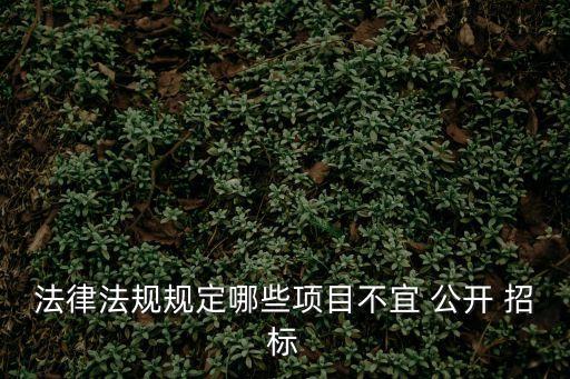 可以不公開招標(biāo)的情形,不公開招標(biāo)的幾種情形