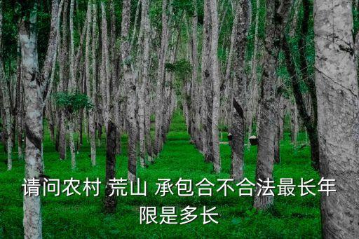 請問農(nóng)村 荒山 承包合不合法最長年限是多長