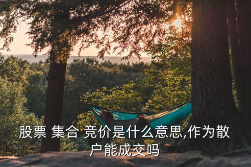 集合競價(jià)什么意思,股票開盤前15分鐘集合競價(jià)什么意思
