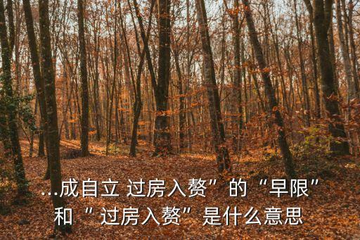 過(guò)房是什么意思,子息兩硬逢過(guò)房是什么意思