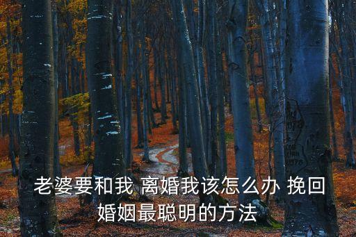  老婆要和我 離婚我該怎么辦 挽回婚姻最聰明的方法