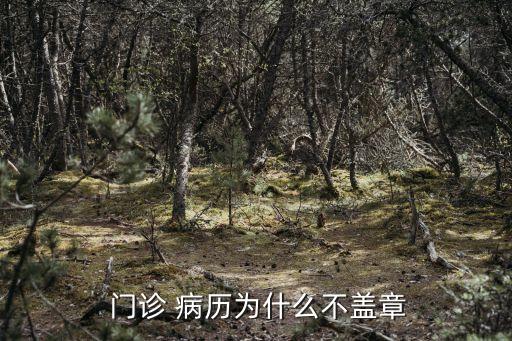  門診 病歷為什么不蓋章