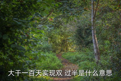 大干一百天實現(xiàn)雙 過半是什么意思