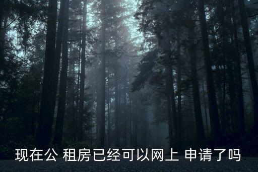 現(xiàn)在公 租房已經(jīng)可以網(wǎng)上 申請了嗎