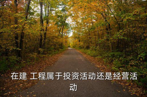  在建 工程屬于投資活動還是經營活動