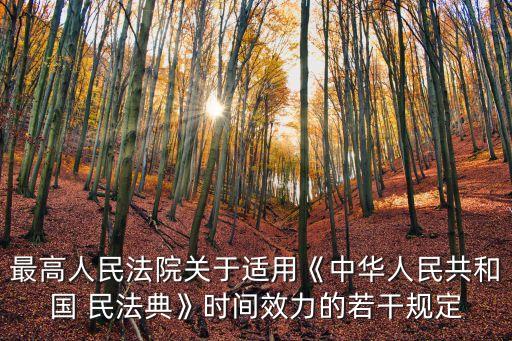 民法典實(shí)施之前的行為適用,新民法典實(shí)施前行為適用嗎