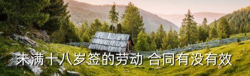 未滿(mǎn)十八歲簽的勞動(dòng) 合同有沒(méi)有效