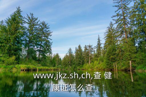 www,jkz.sh,ch,查 健康證怎么查