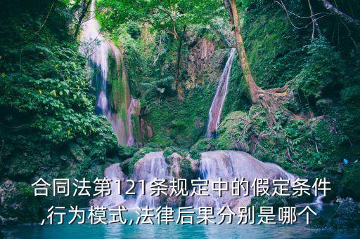  合同法第121條規(guī)定中的假定條件,行為模式,法律后果分別是哪個