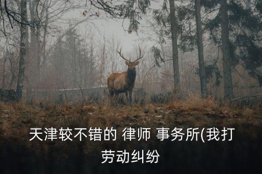  天津較不錯的 律師 事務(wù)所(我打勞動糾紛