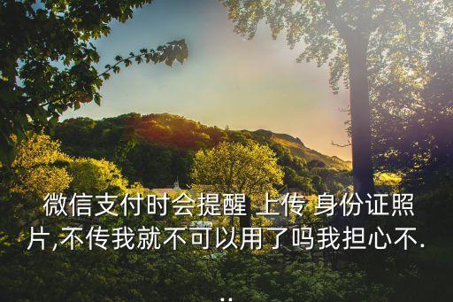  微信支付時會提醒 上傳 身份證照片,不傳我就不可以用了嗎我擔(dān)心不...