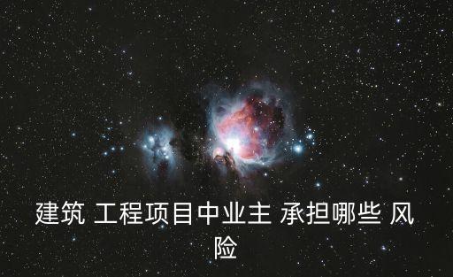 建筑 工程項(xiàng)目中業(yè)主 承擔(dān)哪些 風(fēng)險(xiǎn)